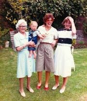 Granny, baby Paulie, Emmie and Mally