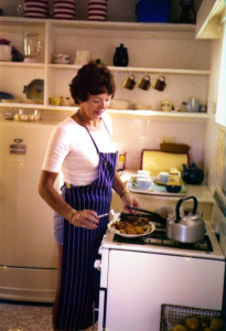 Emmie cooking at Inchgreen Emmie at Inchgreen