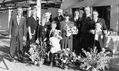 Emmie's grandparents at their 50th anniversary. Also Idris and Ian Jones Grandparents 50th anniversary