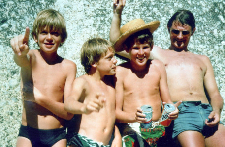 PJ, Anton Bounsaier, Andy and Christopher Till Andy and friends
