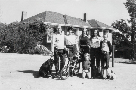 Another Christmas photo with Drydie at Hume Road , on the grass tennis court Christmas Photo with Drydie